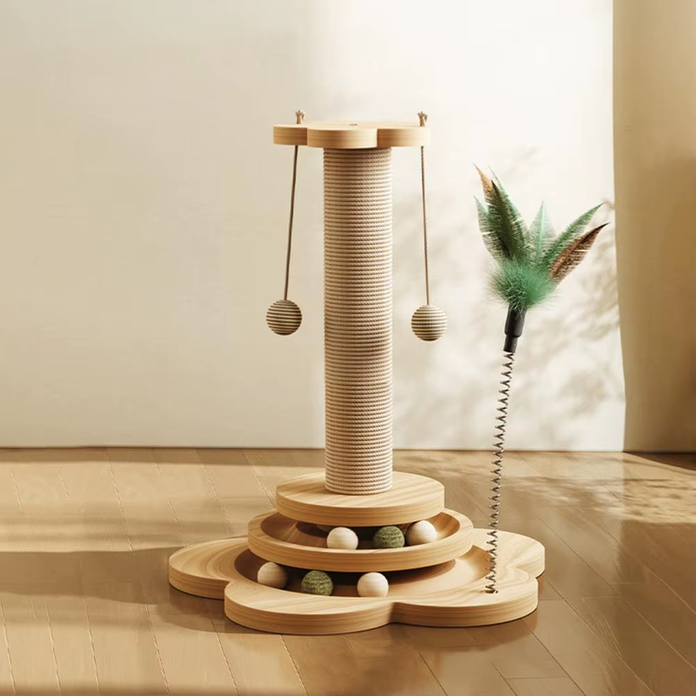 Cat Scratching Post 4-In-1