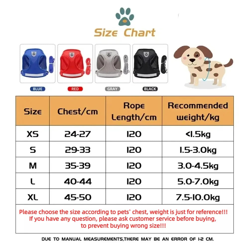 Harness Set Leash Carrier (XS - XL Pets)