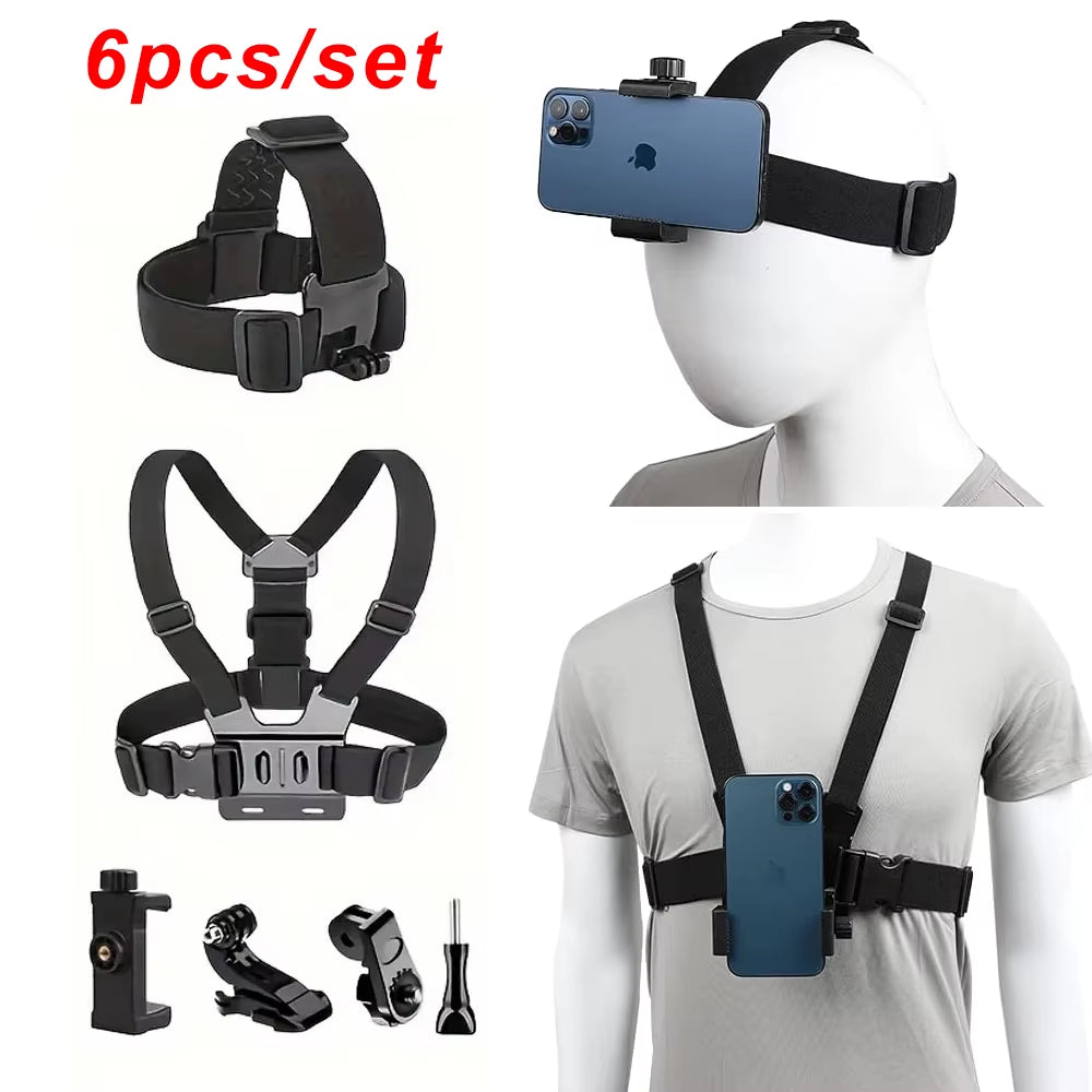 Camera Kit Back+Head Strap (Mobile & GoPro Fit)