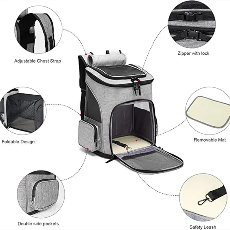 Backpack Pet Carrier (Foldable) Large Capacity