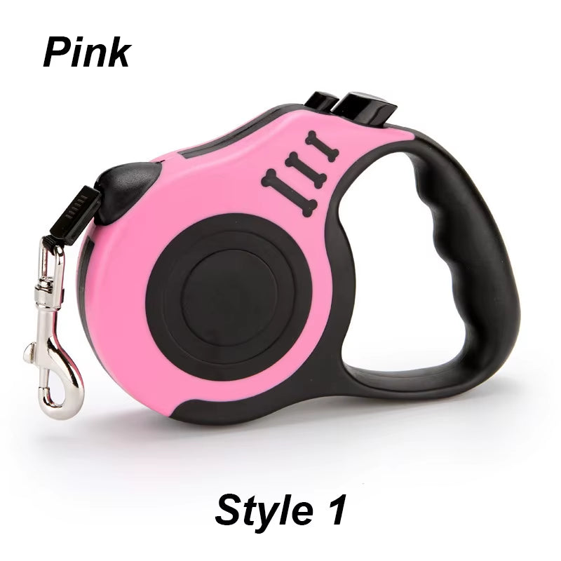 3M/5M Retractable Dog Leash Automatic Retractable Durable Nylon Lead Puppy Outdoor Travel Walking Traction Rope Pet Supplies