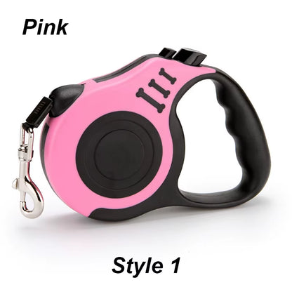 3M/5M Retractable Dog Leash Automatic Retractable Durable Nylon Lead Puppy Outdoor Travel Walking Traction Rope Pet Supplies