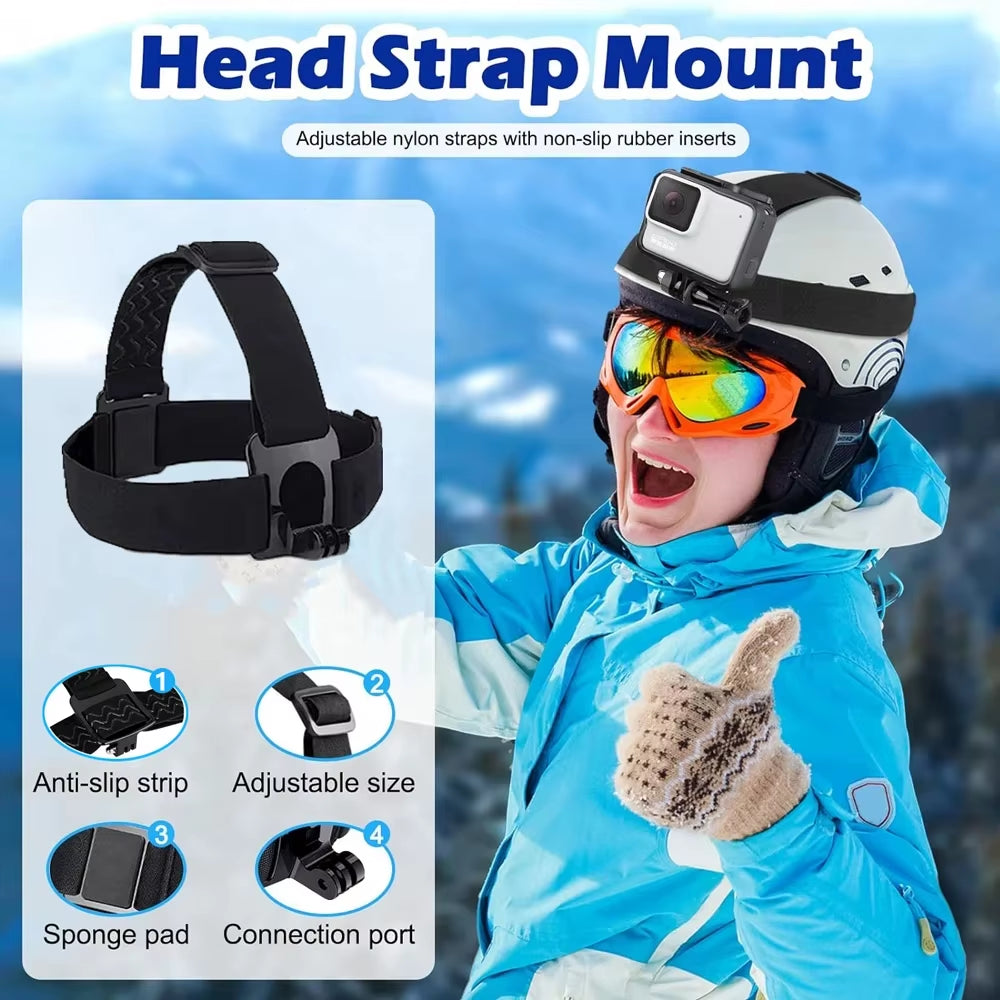 Camera Kit Back+Head Strap (Mobile & GoPro Fit)