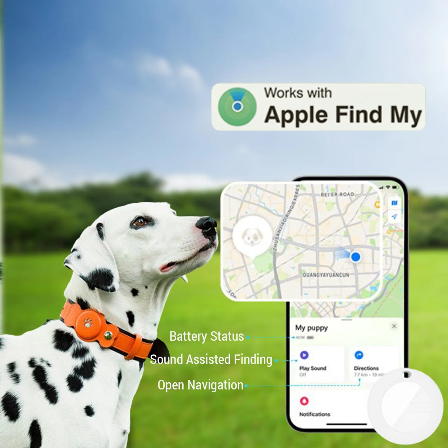 Collar - 4G GPS Pet | IP67 Waterproof  (Real Time Tracking/Sound)  