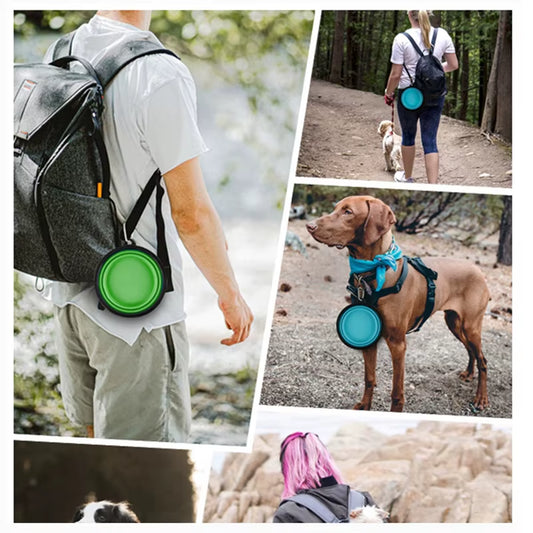 Collapsible Dog Travel Bowl Portable Silicone