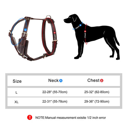 Dog Harness Genuine Leather Vest 
