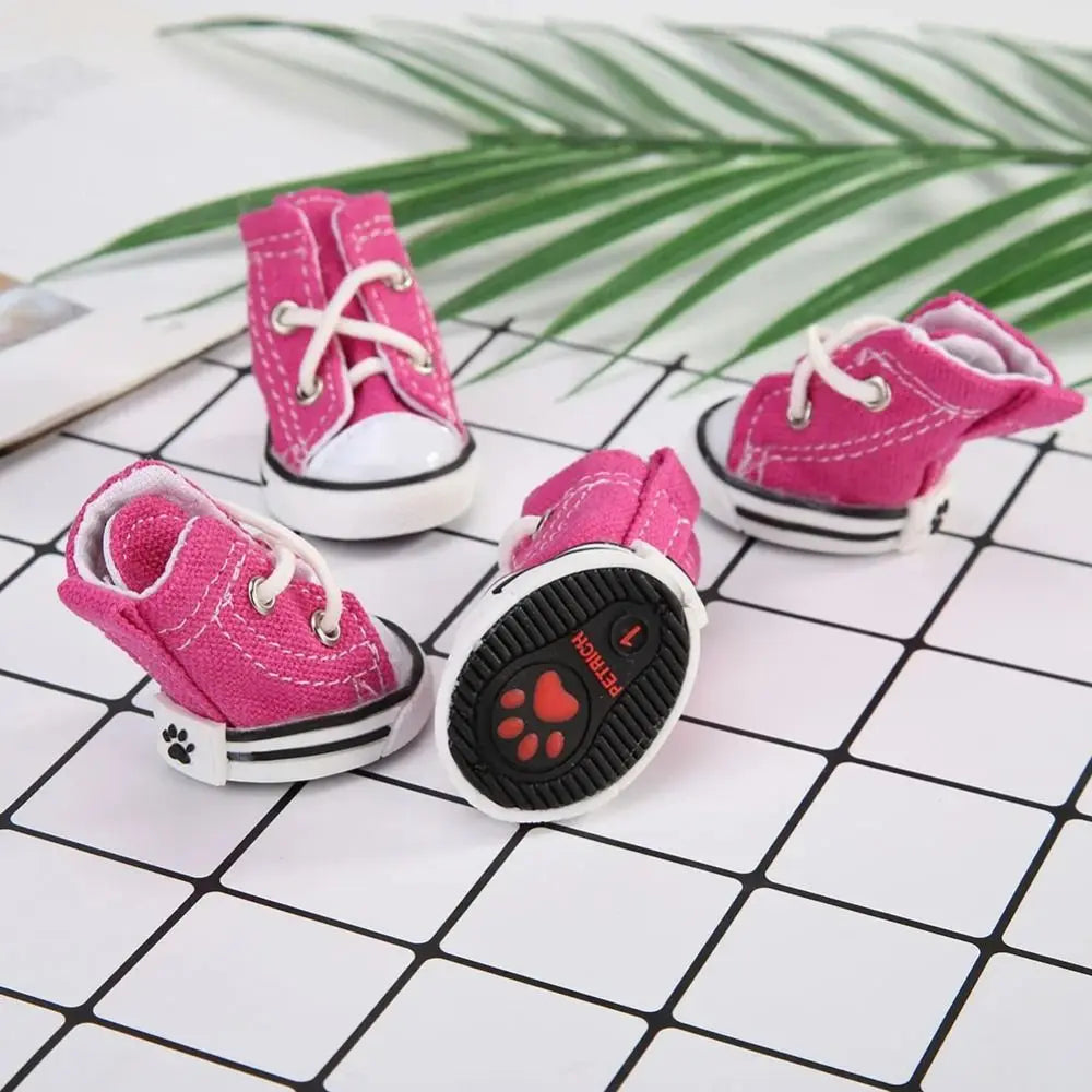 Cute Dog Shoes (Puppy / small dogs ) 4pcs