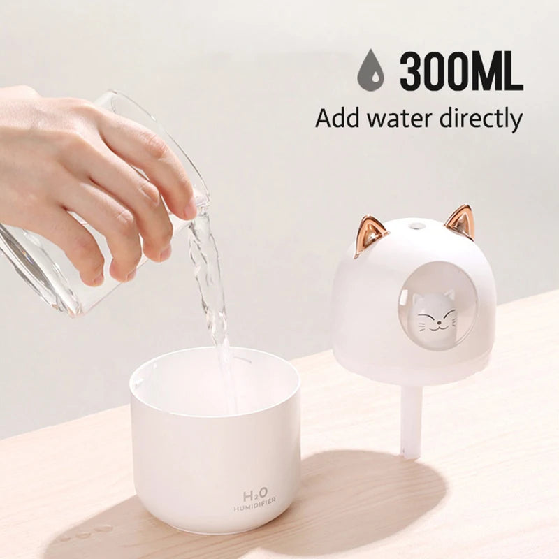 Air Humidifier Cat Shaped Ultra-Silent USB 