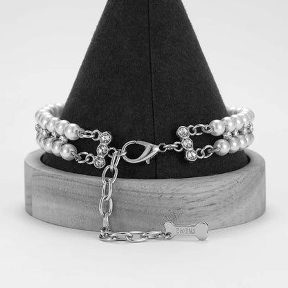 Pearl Necklace Rhinestone Collar (Luxury )