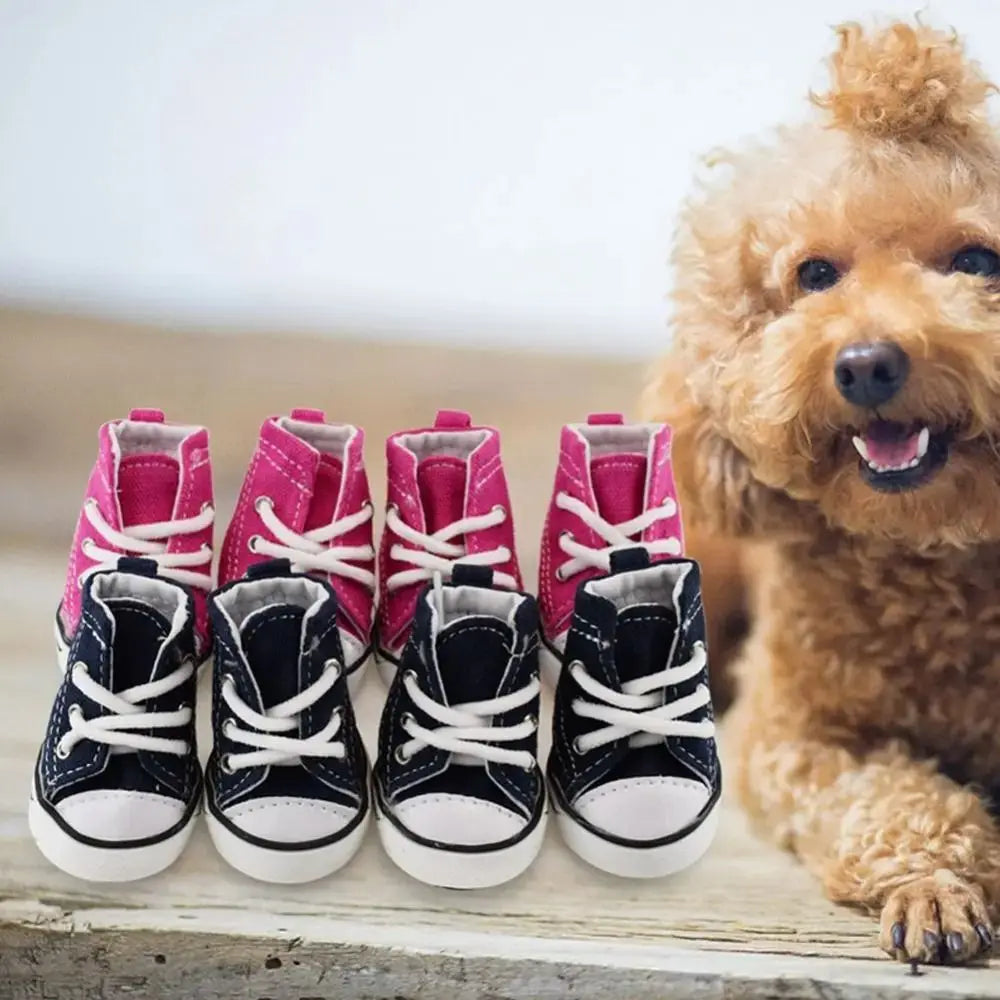 Cute Dog Shoes (Puppy / small dogs ) 4pcs
