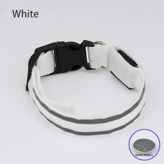 LED Glowing Collar Adjustable Flashing Rechargeable