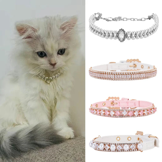 Pearl Necklace Rhinestone Collar (Luxury )