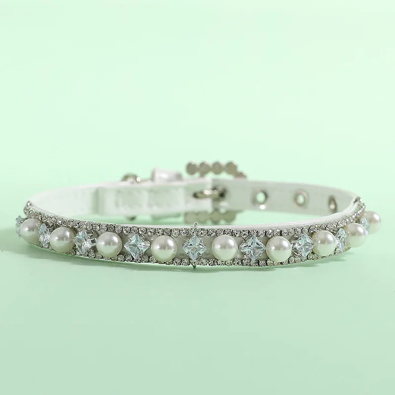 Pearl Necklace Rhinestone Collar (Luxury )