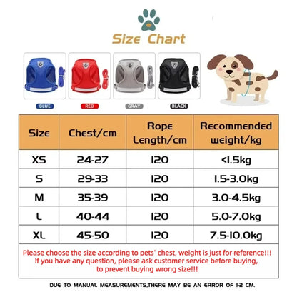 Harness Set Leash Carrier (XS - XL Pets)