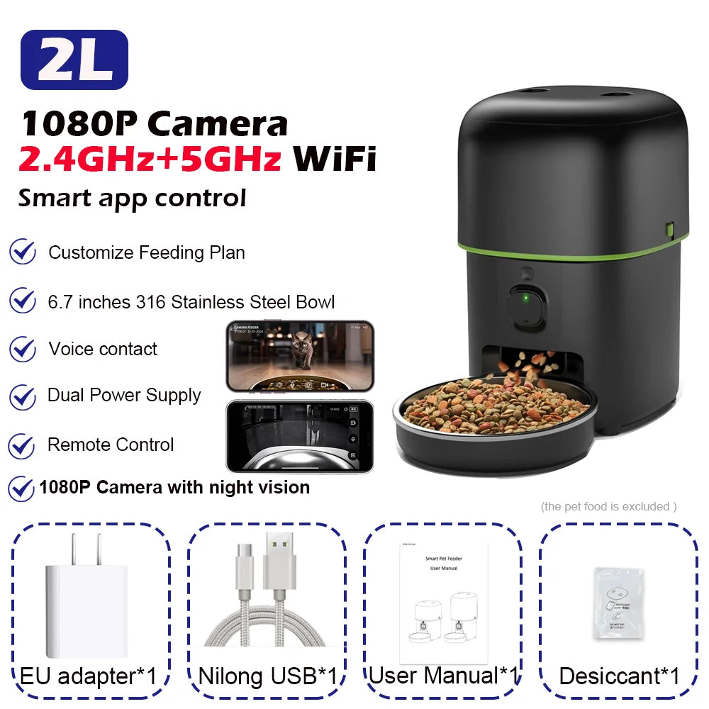 Automatic Cat Feeder with Camera Video (Phone/Live)