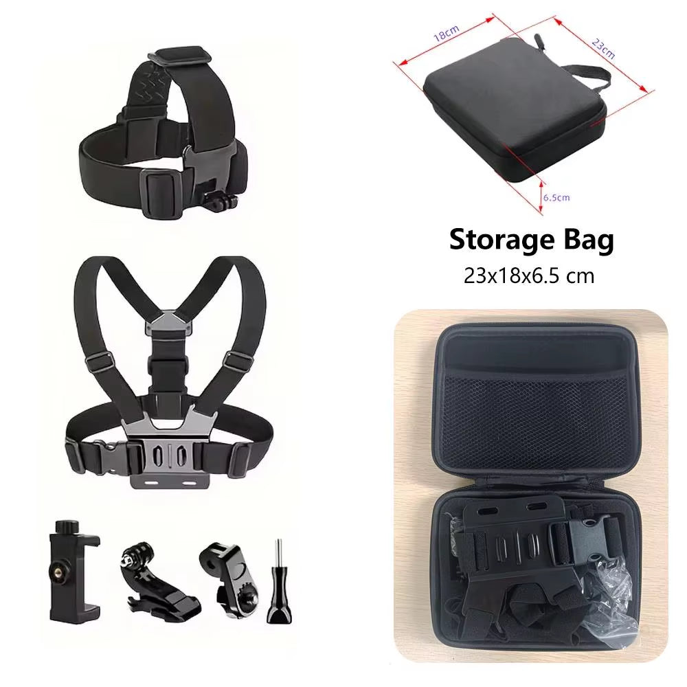 Camera Kit Back+Head Strap (Mobile & GoPro Fit)