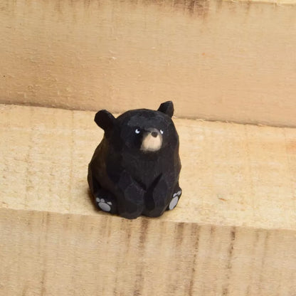 Carved Bear Wooden (Cute Desktop Decorations)