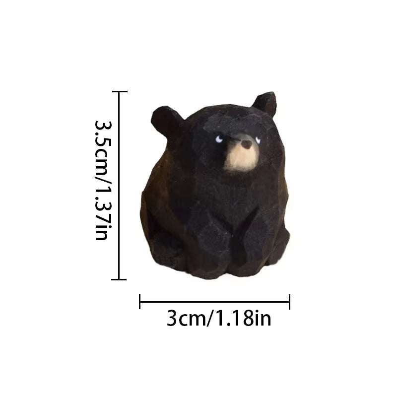 Carved Bear Wooden (Cute Desktop Decorations)