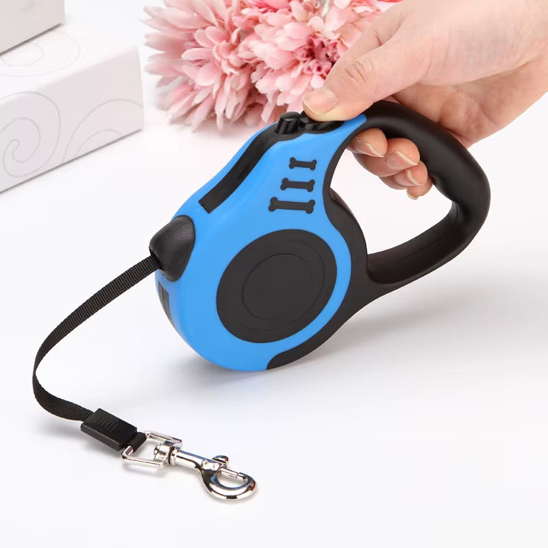 3M/5M Retractable Dog Leash Automatic Retractable Durable Nylon Lead Puppy Outdoor Travel Walking Traction Rope Pet Supplies