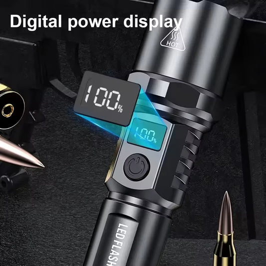 High Power Led  Flashlight (Type C Rechargeable)