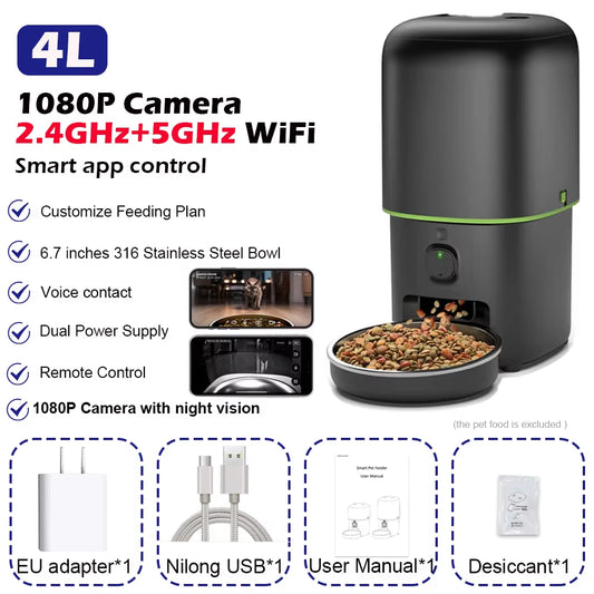 Automatic Cat Feeder with Camera Video (Phone/Live)