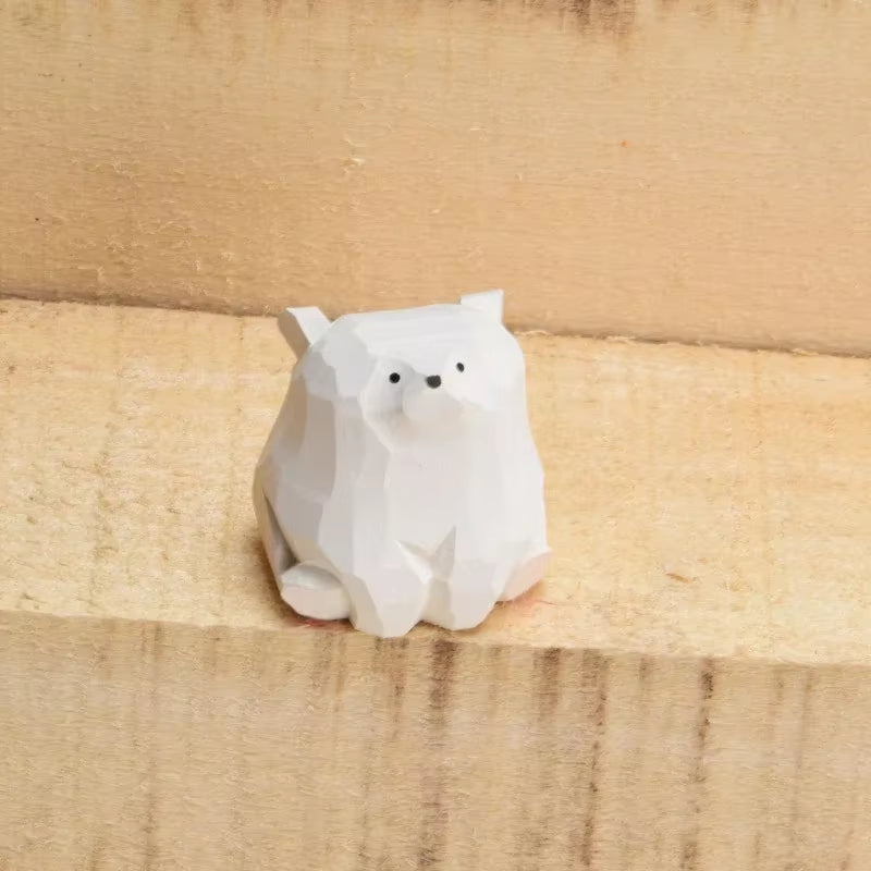 Carved Bear Wooden (Cute Desktop Decorations)